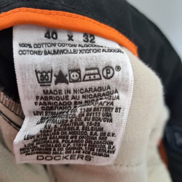 Dockers D2 Black Straight Fit Pants Men's 40x32 - Picture 6 of 6